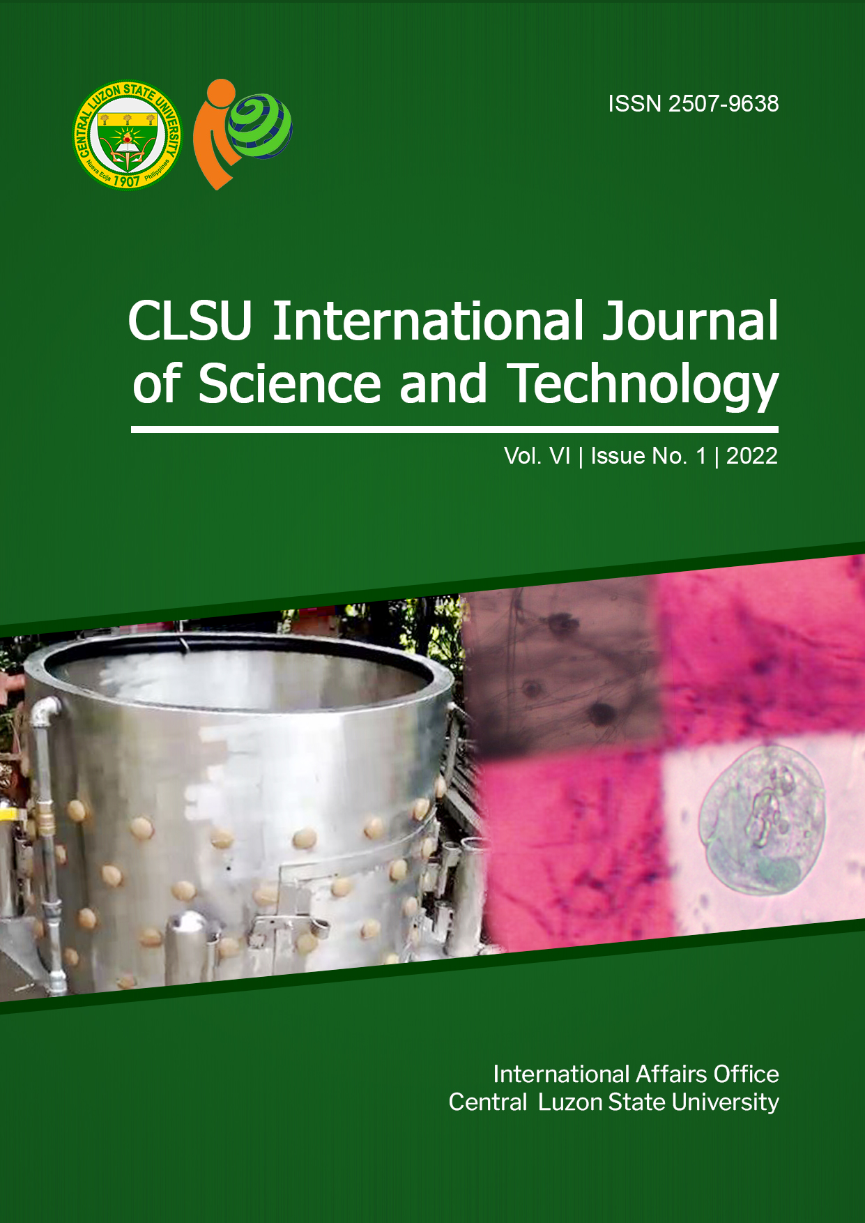 					View Vol. 6 No. 1 (2022): CLSU International Journal of Science & Technology (2022)
				