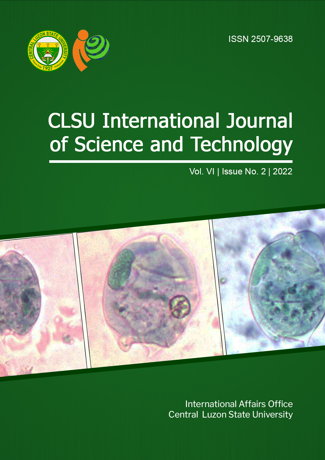 					View Vol. 6 No. 2 (2022): CLSU International Journal of Science & Technology (2022)
				